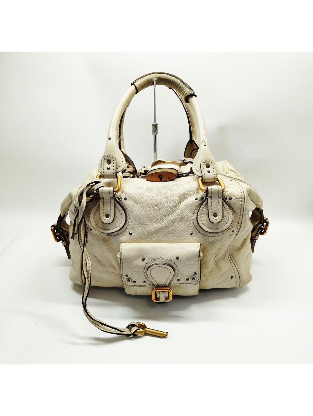 Chloe Hand Bag White Leather 5200838